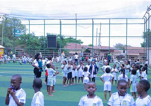 Children running during sports day